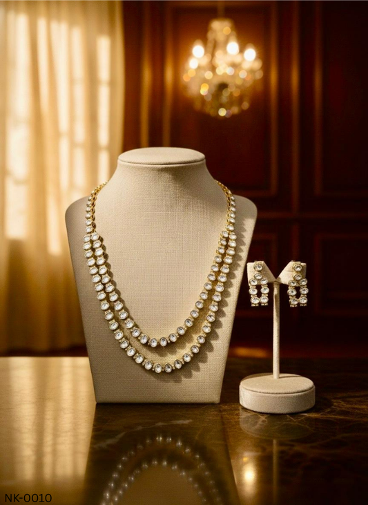 Classic Kundan Polki Layered Necklace Set